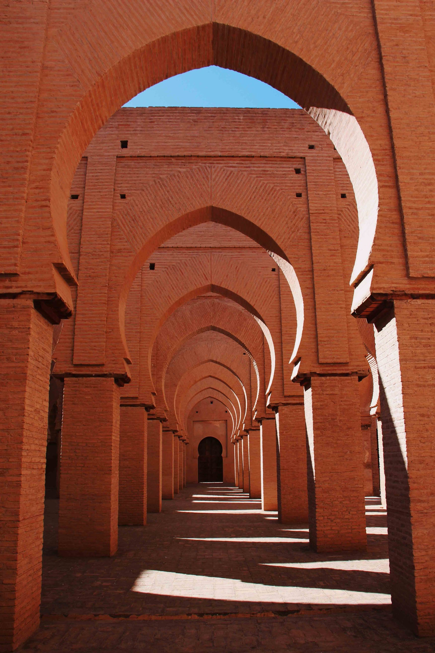 Authentic Moroccan hallway in temple